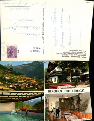 608519,Mehrbild Ak Schluderns Sluderno Berghof Ortlerblick Tschutt Hof Italy