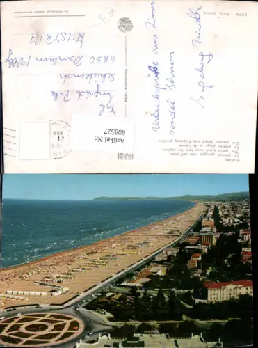 608527,Italy Rimini La grande spiaggia vista dall aereo Strand Luftbild