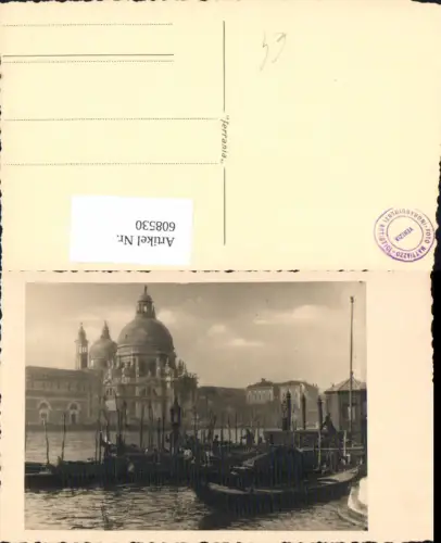 608530,Foto ak Venezia Venedig Kirche Gondeln Italy