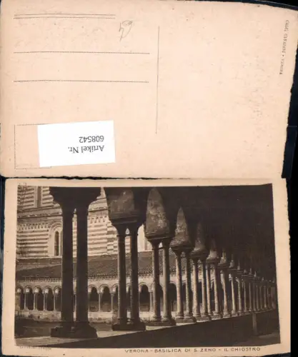 608542,Italy Verona Basilica di S. Zeno Il Chiostro Kirche Kreuzgang