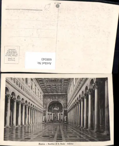 608543,Italy Roma Rom Basilica di S. Paolo Interno Kirche Innen