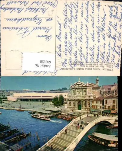 608558,Italy Venezia Venedig Ponte degli Scalzi e. Stazione Brücke Boot Schiff