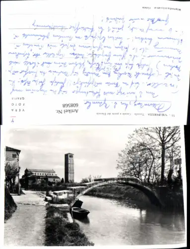 608568,Foto Ak Venezia Venedig Torcello Canale e ponte del Diavolo Brücke Italy