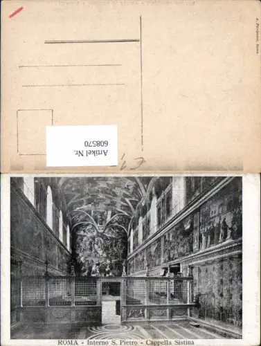 608570,Italy Roma Rom Interno S. Pietro Cappella Sistina Petersdom Innen