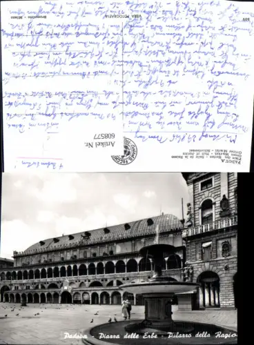 608577,Foto Ak Padova Padua Piazza delle Erbe Grüner Markt Schiedesaal Palazzo della Ragione Italy