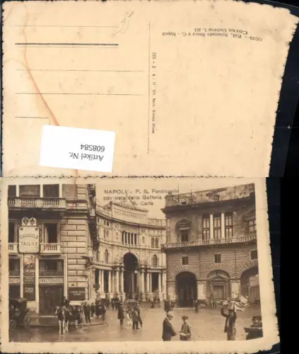 608584,Italy Napoli Neapel P. S. Ferdinando con vista della Galleria e Teatro S. Carlo Theater