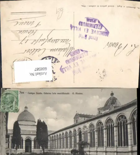 608587,Italy Pisa Campo Santo Esterno lato meridionale G. Pisano