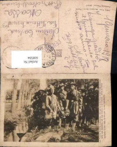 608594,Italy La Piccola Vedetta Lombarda Soldaten Grab Tod