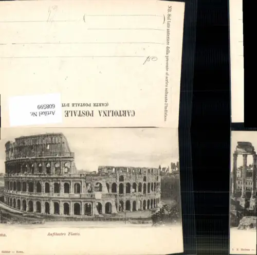 608599,Italy Roma Rom Anfiteatro Flavio Amphitheater pub E. Richter 173