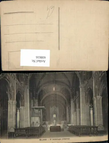 608616,Italy Milano Mailand St Ambrogio Interno Kirche Innenansicht