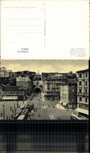 608637,Italy Trieste Triest Piazza C. Goldoni Straßenbahn