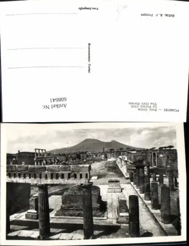 608641,Foto Ak Pompei Foro Civile The Civil Forum Ruine Italy