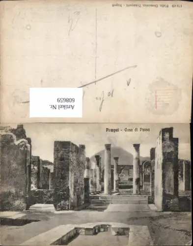 608659,Italy Pompei Casa di Pansa Ruine