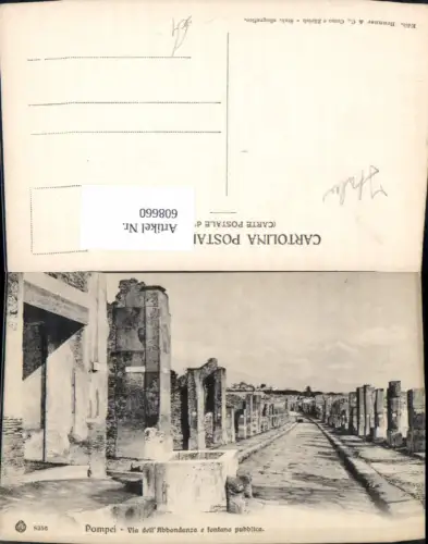 608660,Italy Pompei Via dell Abbondanza e fontana pubblica Ruine