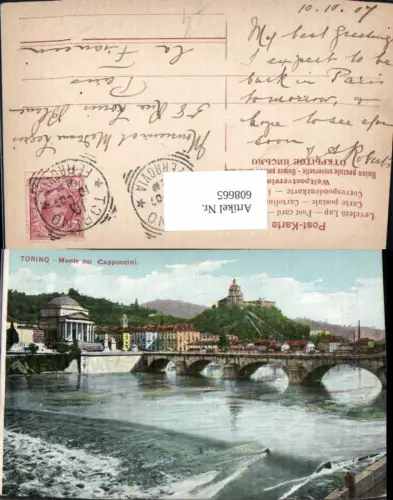 608665,Italy Torino Monte de Cappuccini Brücke Kirche