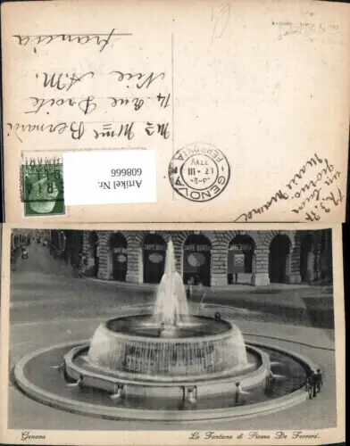 608666,Italy Genova Genua La Fontana di Piazza De Ferrari Brunnen Springbrunnen