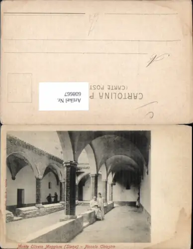 608667,Italy Monte Oliveto Maggiore Siena Piccolo Chiostro Kloster Kreuzgang Mönche