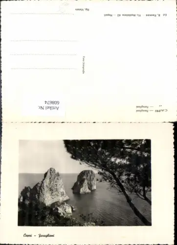 608674,Foto Ak Capri Faraglioni Italy