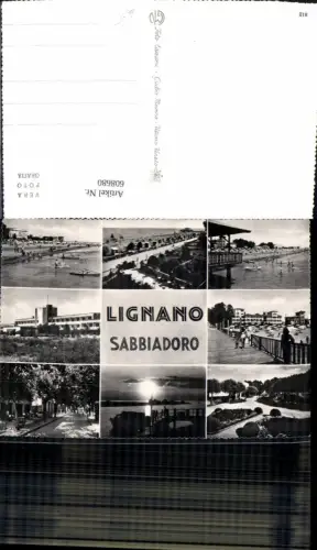 608680,Mehrbild Ak Lignano Sabbiadoro Strand Strandleben Italy