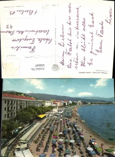 608687,Italy Riviera de Fiori Diano Marina Lido Sant Anna Strand Strandleben