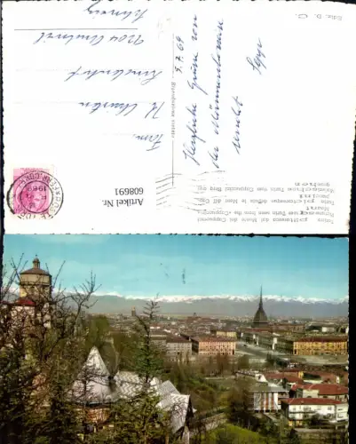 608691,Foto Ak Torino Turin pittoresca dal Monte de Cappuccini Italy