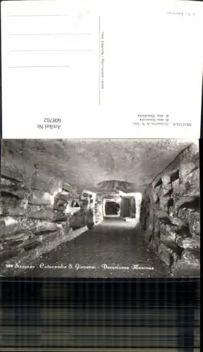 608702,Foto Ak Siracusa Catacombes de St Jean Katakomben Italy