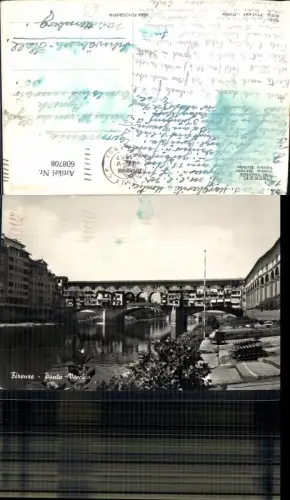 608708,Foto Ak Italy Firenze Florenz Ponte Vecchio Brücke