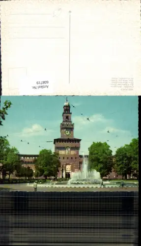608719,Italy Milano Mailand Castello Sforzesco Sforzaschloss Springbrunnen Brunnen