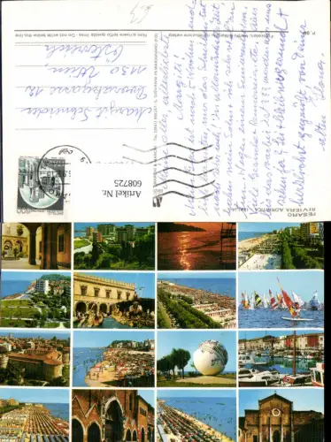608725,Mehrbild Ak Pesaro Riviera Adriatica Italy