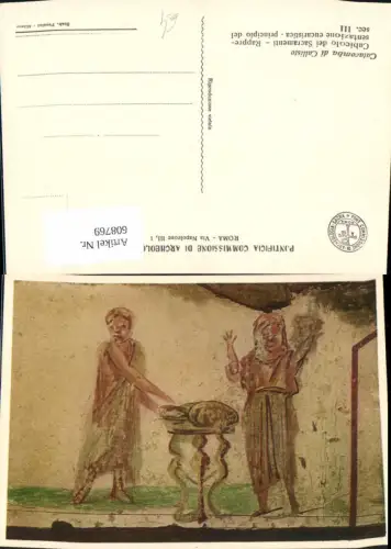608769,Italy Roma Rom Catacombe di S. Callisto Fresko Wandmalerei