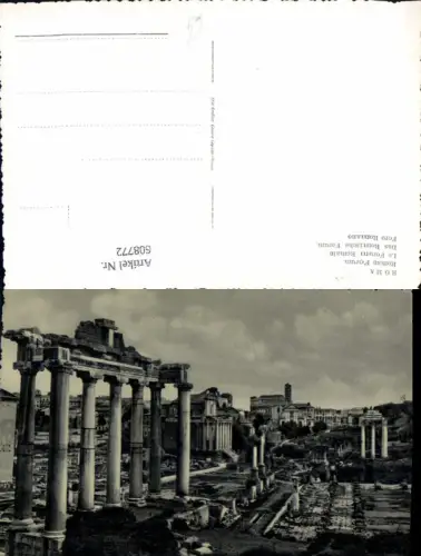 608772,Foto Ak Italy Roma Rom Roman Forum Römisches Forum Tempel