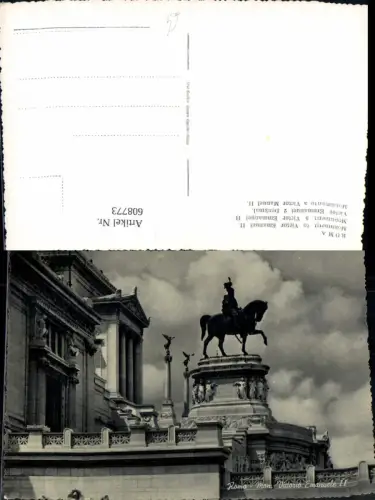 608773,Italy Roma Rom Monument to Victor Emanuel II Statue Reiterdenkmal