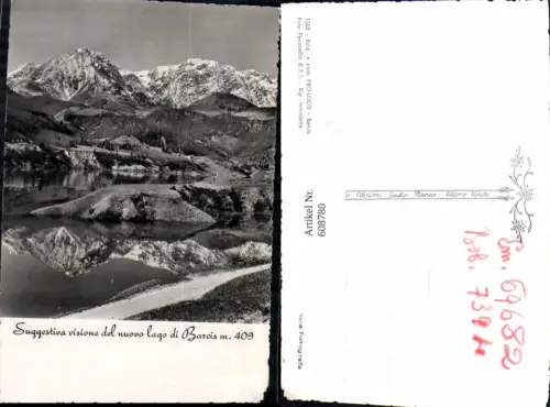 608780,Foto Ak Suggestiva visione del nuovo lago di Barcis Italy