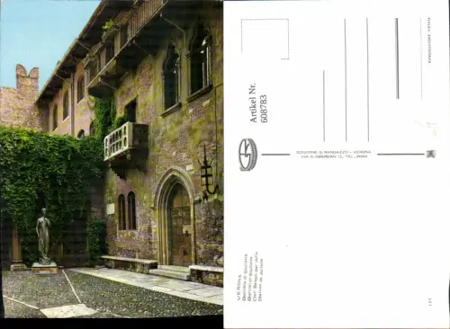 608783,Italy Verona Balcone di Giulietta Balkon v. Julia