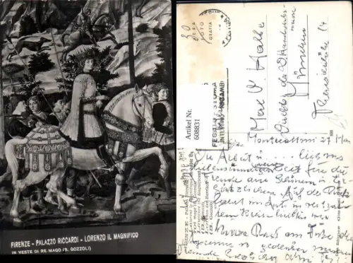 608831,Foto Ak Firenze Florenz Palazzo Riccardi Lorenzo der Herrliche Gemälde Italy