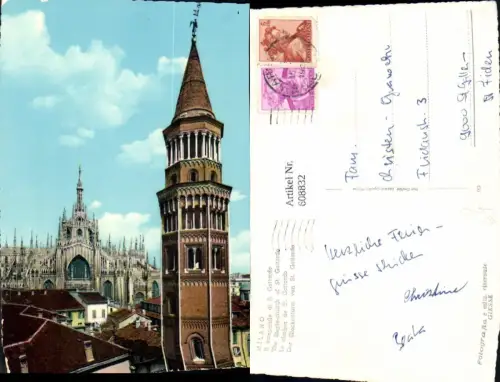 608832,Italy Milano Mailand Il campanile di S. Gottardo Glockenturm v. St Gottardo Kirche