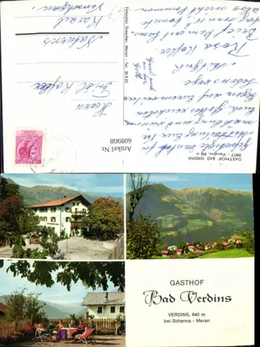 608908,Mehrbild Ak Verdins Gasthof Bad Verdins Italy