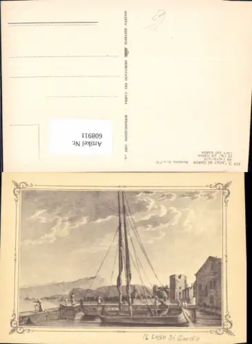 608911,Künstler Ak Segelschiff Schiff Lago di Garda Gardasee Italy