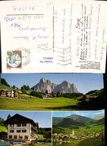 608915,Mehrbild Ak Kastelruth Schlerngebiet Seiser Alm Hotel Pension Wiesenhof Italy
