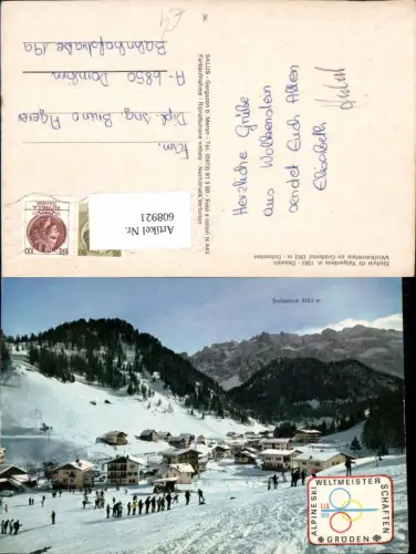 608921,Mehrbild Ak Selva di Valgardena Dolomiti Wolkenstein Grödental Gröden Wintersport Ski Italy