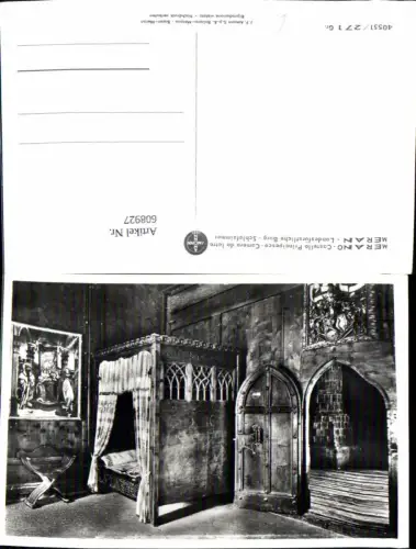 608927,Foto Ak Merano Meran Castello Principesco Camera da letto Burg Schlafzimmer Italy