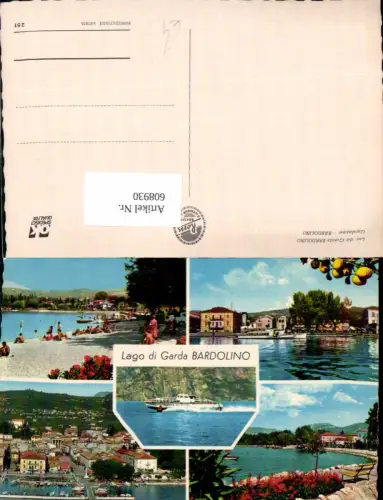 608930,Mehrbild Ak Lac de Garda Bardolino Gardasee Bardolino Italy