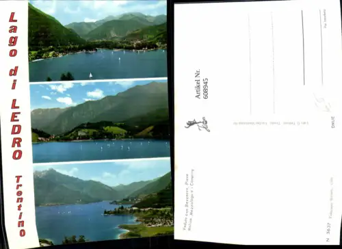 608945,Mehrbild Ak Vedutta con Bezzecca Pieve Molina Mezzolago e i Camping Italy