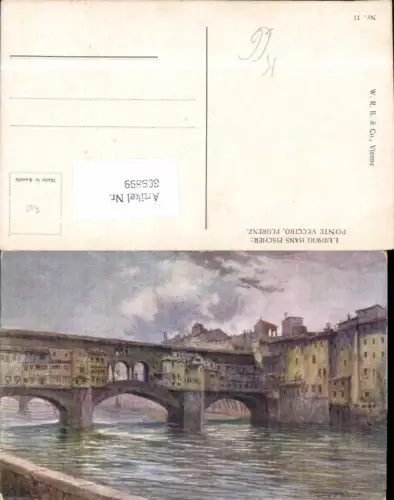 609899,Künstler AK Ludwig Hans Fischer Firenze Florenz Ponte Vecchio Brücke
