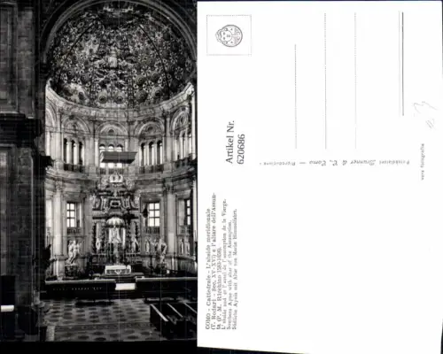 620686,Foto Ak Como Cattedrale L abside meridionale Kathedrale Innenansicht Italy