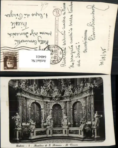 648431,Foto Ak Padova Padua Basilica di S. Antonio Il Tesoro Italy