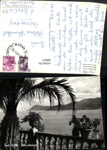648457,Foto Ak Elba Isola d Elba Pittoresco Palme Italy