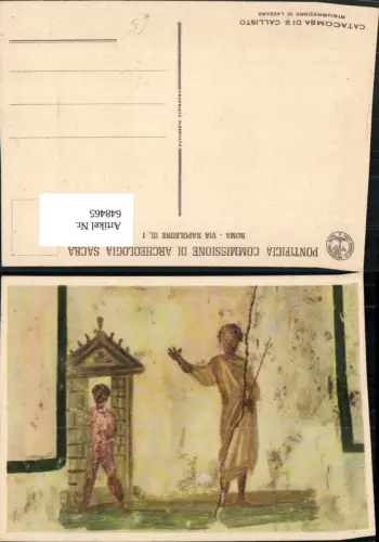 648465,Künstler Ak Roma Rom Catacomba di S. Callisto Risurrezione di Lazzaro Italy