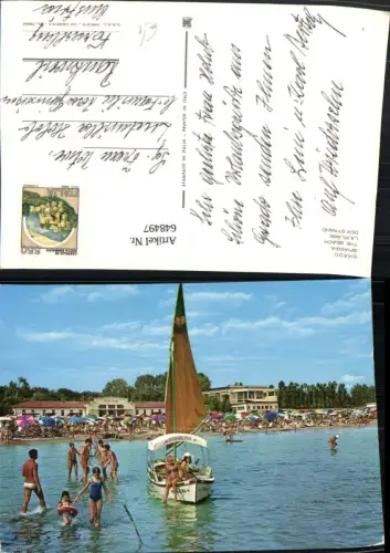 648497,Grado Spiaggia Strand Segelboot Strandleben Italy