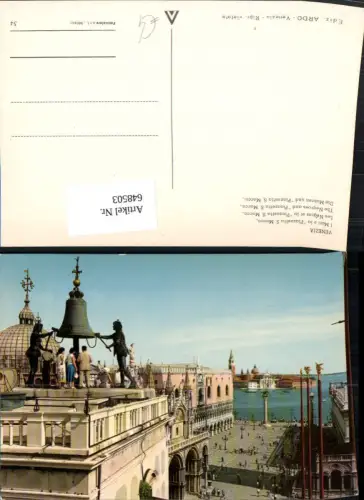 648503,Venezia Venedig I More e la Piazzetta S. Marco Mohren Markusplatz Italy